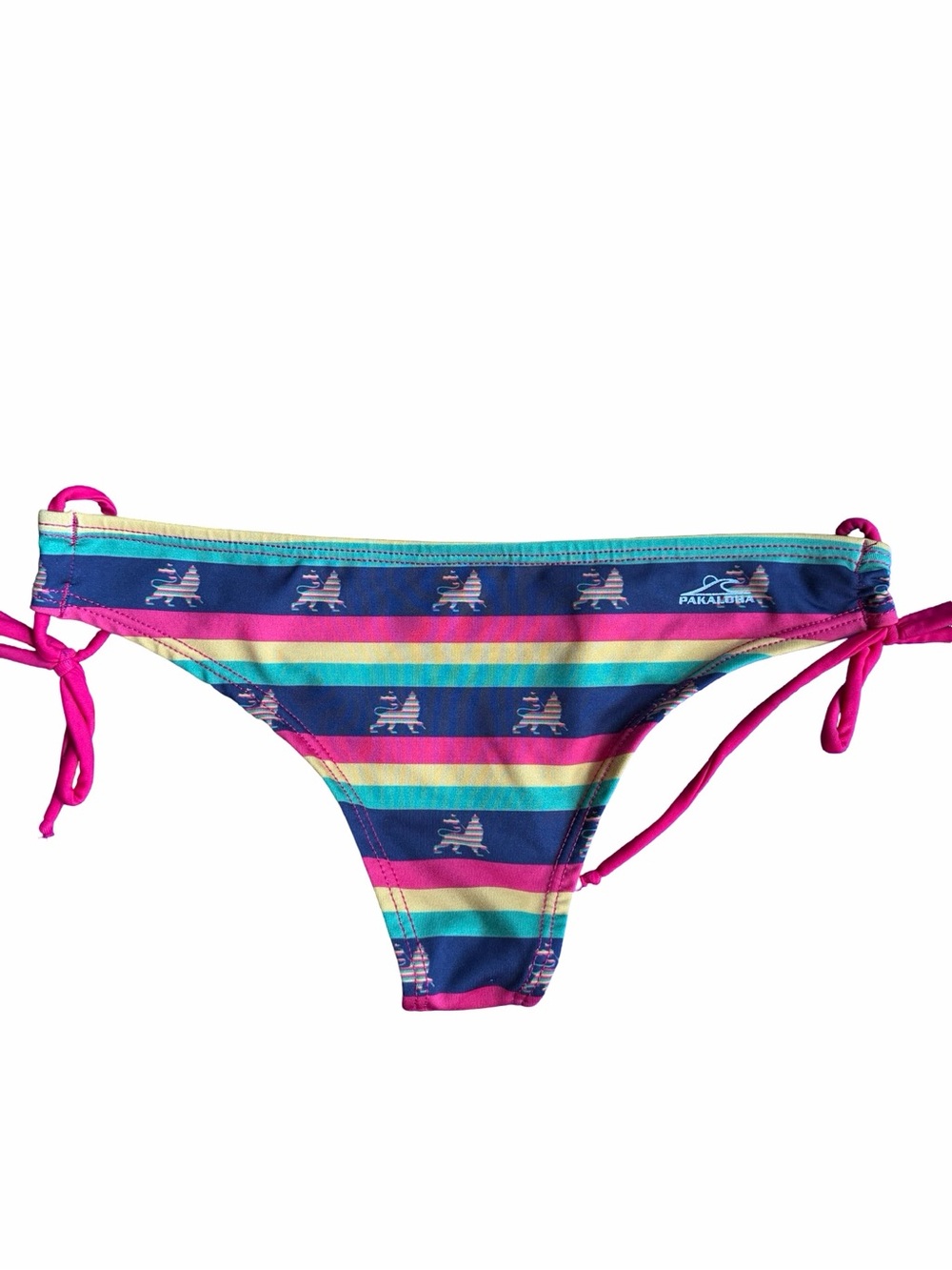 Small pakaloa Rasta color bikini bottom Tie-Side Bikini Bottom red gold green